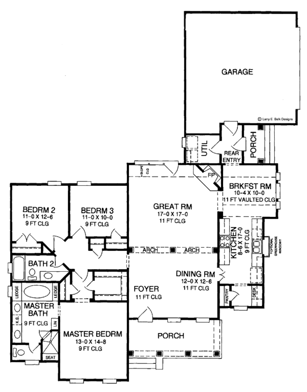 House Plan Design - Country Floor Plan - Main Floor Plan #952-236