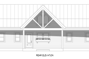 Exterior - Rear Elevation for Country House Plan #932-801 - 2 bed, 2 bath