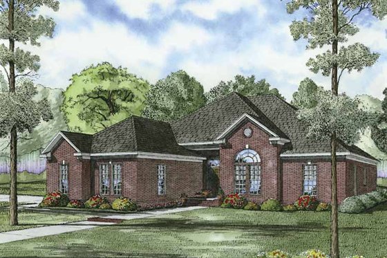 Exterior - Front Elevation 3 for Traditional House Plan #17-2849 - 3 bed, 2 bath