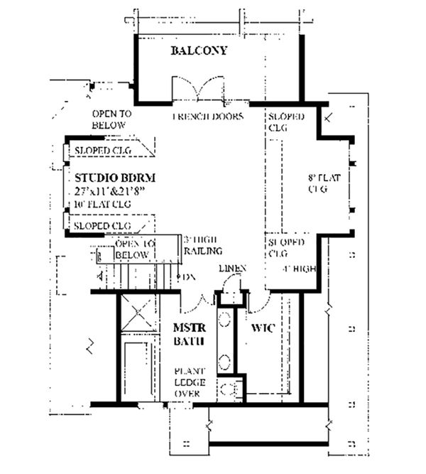 House Plan Design - Cottage Floor Plan - Upper Floor Plan #118-134
