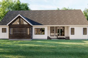 Exterior - Rear Elevation for Modern House Plan #455-295 - 3 bed, 2 bath