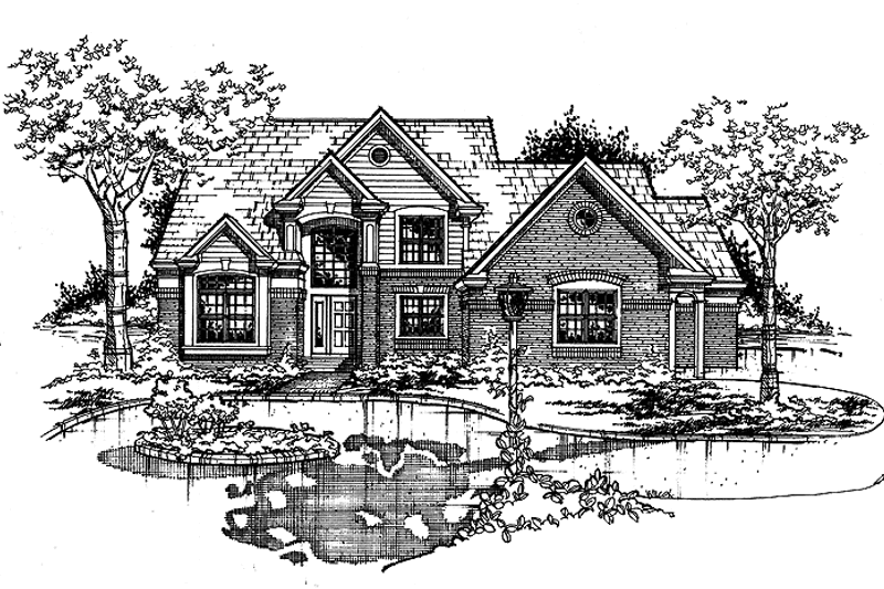 Home Plan - Exterior - Front Elevation 3 for Traditional House Plan #320-922 - 4 bed, 3.5 bath