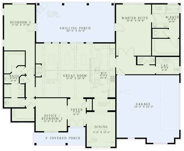 Dream House Plan - European Floor Plan - Main Floor Plan #17-3383