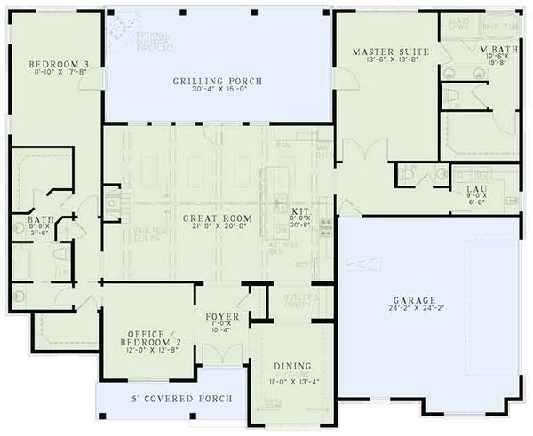 Home Plan - European Floor Plan - Main Floor Plan #17-3383