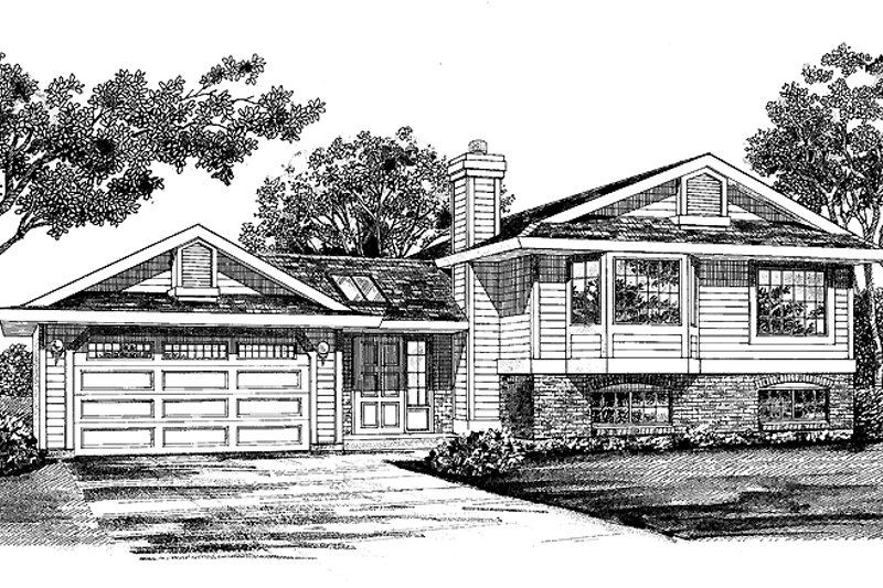 House Blueprint - Contemporary Exterior - Front Elevation Plan #47-789