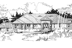 House Blueprint - Traditional Exterior - Front Elevation Plan #1007-14