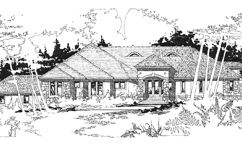 Architectural House Design - Traditional Exterior - Front Elevation Plan #1007-14