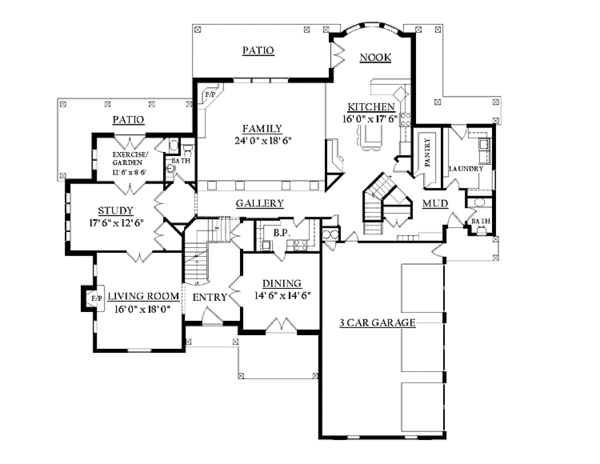 House Design - Country Floor Plan - Main Floor Plan #937-25