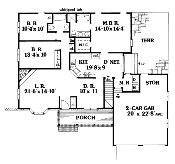 Dream House Plan - Traditional Floor Plan - Main Floor Plan #456-85