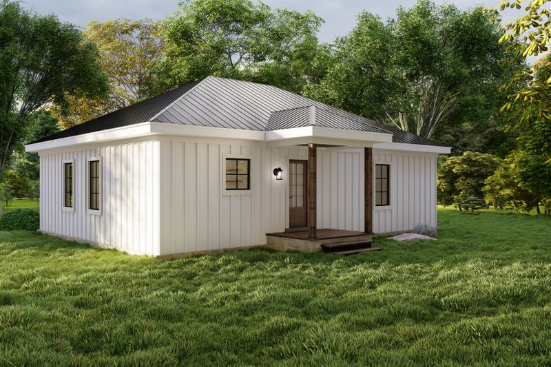 Dream House Plan - Exterior - Rear Elevation for Cottage House Plan #1094-10 - 3 bed, 2 bath