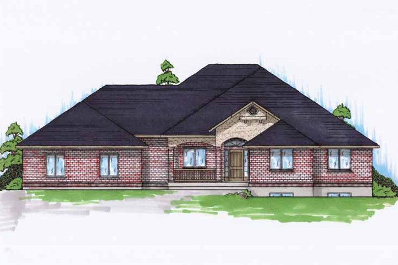 House Blueprint - Traditional Exterior - Front Elevation Plan #945-96