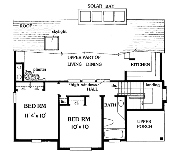 House Plan Design - Contemporary Floor Plan - Upper Floor Plan #314-243