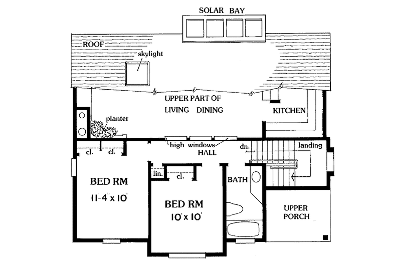 Dream House Plan - Floor Plan - Upper Floor for Contemporary House Plan #314-243 - 3 bed, 2 bath