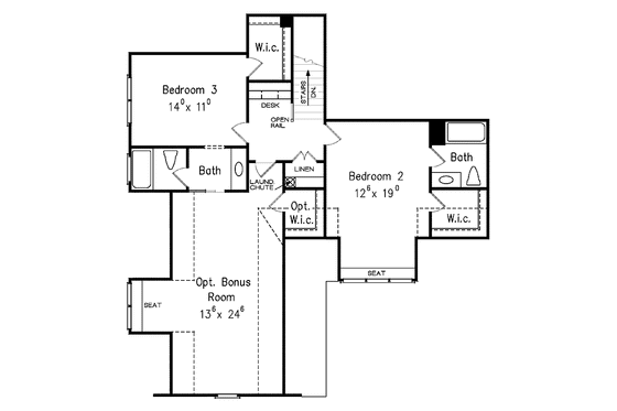 Floor Plan - Upper Floor for European House Plan #927-358 - 4 bed, 4 bath