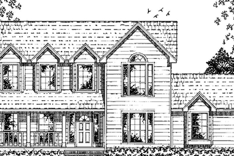 Architectural House Design - Country Exterior - Front Elevation Plan #42-425