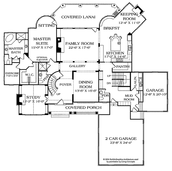 Dream House Plan - Craftsman Floor Plan - Main Floor Plan #453-459