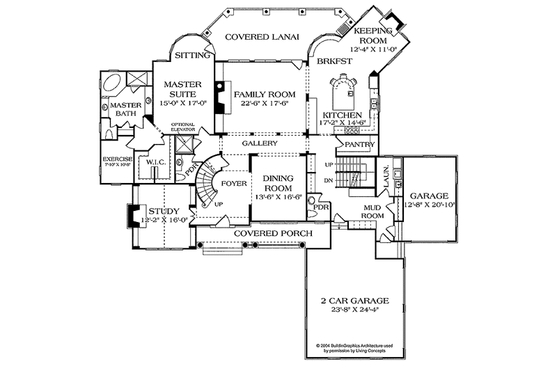 Dream House Plan - Floor Plan - Main Floor for Craftsman House Plan #453-459 - 5 bed, 5 bath
