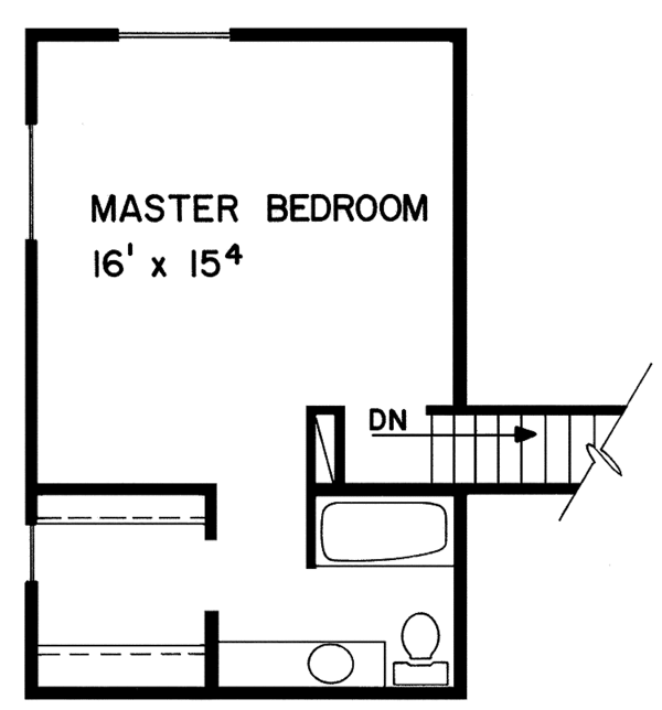 House Plan Design - Contemporary Floor Plan - Upper Floor Plan #60-675