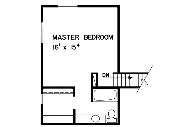 Dream House Plan - Floor Plan - Upper Floor for Contemporary House Plan #60-675 - 3 bed, 2 bath