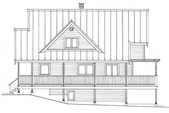 Exterior - Other Elevation for Cabin House Plan #118-167 - 3 bed, 2 bath
