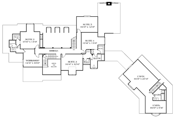 House Plan Design - Country Floor Plan - Upper Floor Plan #453-239