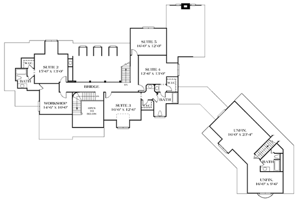 House Design - Country Floor Plan - Upper Floor Plan #453-239