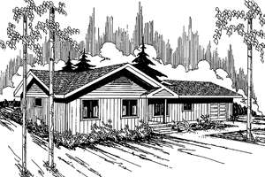 Ranch Exterior - Front Elevation Plan #60-688