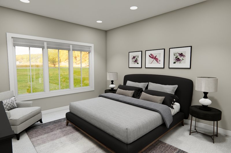 House Blueprint - Interior - Master Bedroom for Craftsman House Plan #51-1421 - 5 bed, 4.5 bath