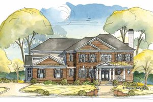House Design - Exterior - Front Elevation for Colonial House Plan #429-405 - 4 bed, 3.5 bath