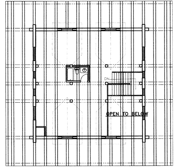 Home Plan - Log Floor Plan - Upper Floor Plan #117-477