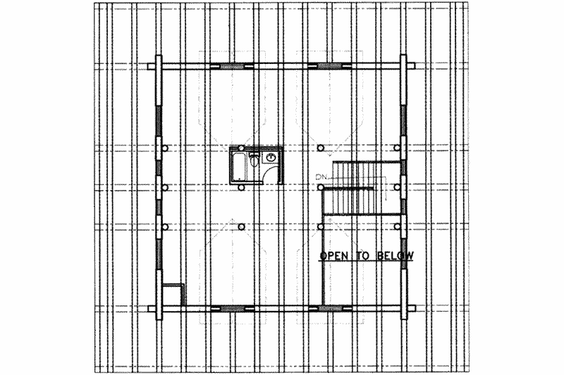 Dream House Plan - Floor Plan - Upper Floor for Log House Plan #117-477 - 1 bed, 1 bath