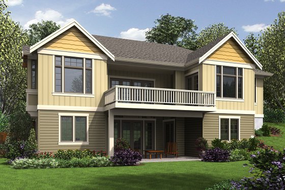 Exterior - Rear Elevation for Craftsman House Plan #48-972 - 4 bed, 3.5 bath