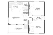 Craftsman Style House Plan - 2 Beds 1 Baths 872 Sq/Ft Plan #1060-341 