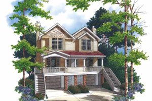 Colonial Exterior - Front Elevation Plan #48-840