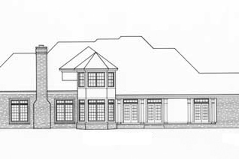 Dream House Plan - Exterior - Rear Elevation for Classical House Plan #952-93 - 4 bed, 4.5 bath