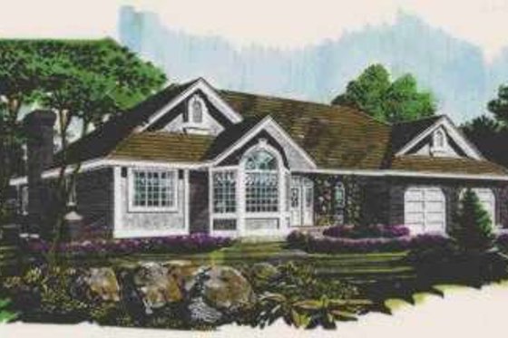 Exterior - Front Elevation for Traditional House Plan #308-209 - 6 bed, 4 bath