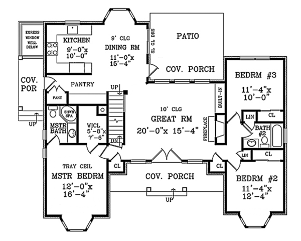 Home Plan - Country Floor Plan - Main Floor Plan #314-284