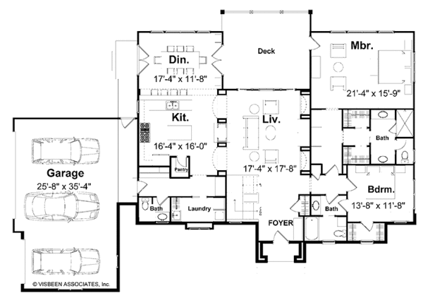 European Floor Plan - Main Floor Plan #928-40