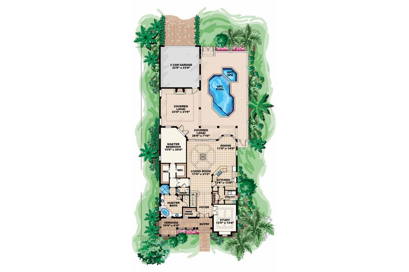 Dream House Plan - Floor Plan - Main Floor for Country House Plan #1017-17 - 3 bed, 3.5 bath