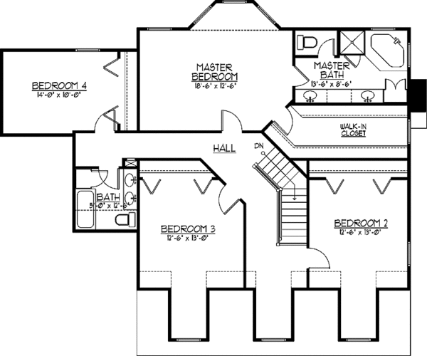 Architectural House Design - Country Floor Plan - Upper Floor Plan #978-20