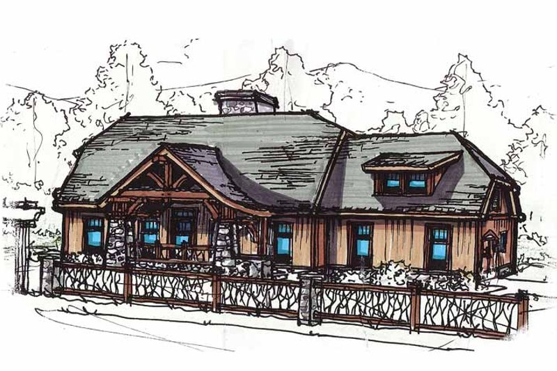 Home Plan - Country Exterior - Front Elevation Plan #17-2901