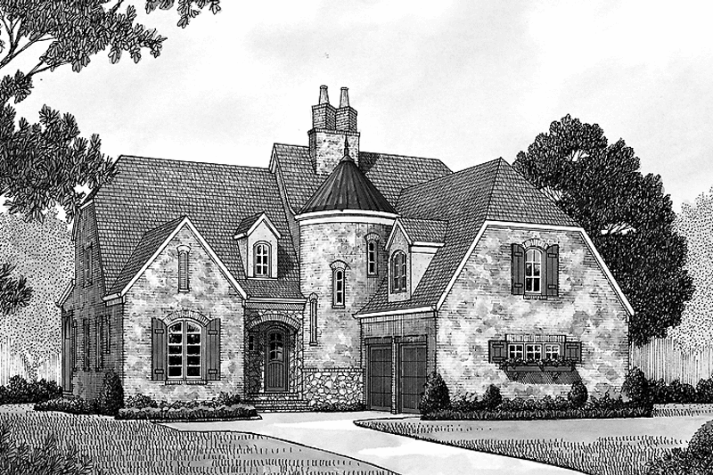 House Plan Design - Exterior - Front Elevation 3 for Country House Plan #453-155 - 3 bed, 3.5 bath