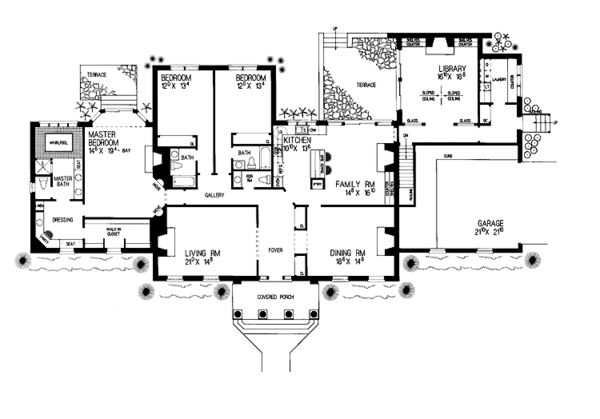 Home Plan - Classical Floor Plan - Main Floor Plan #72-820