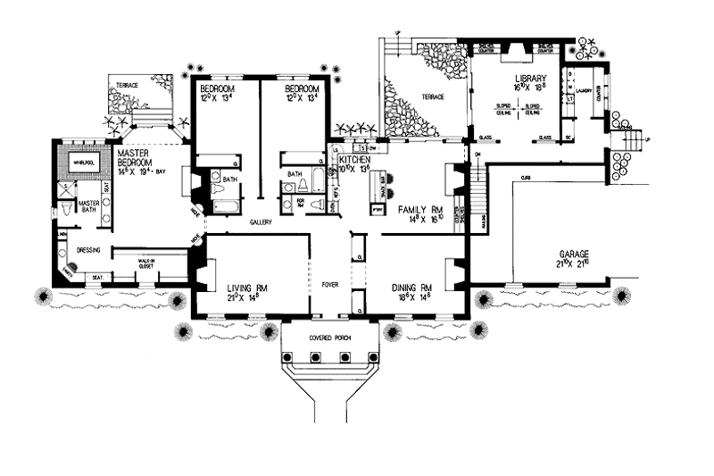 Dream House Plan - Floor Plan - Main Floor for Classical House Plan #72-820 - 3 bed, 3.5 bath