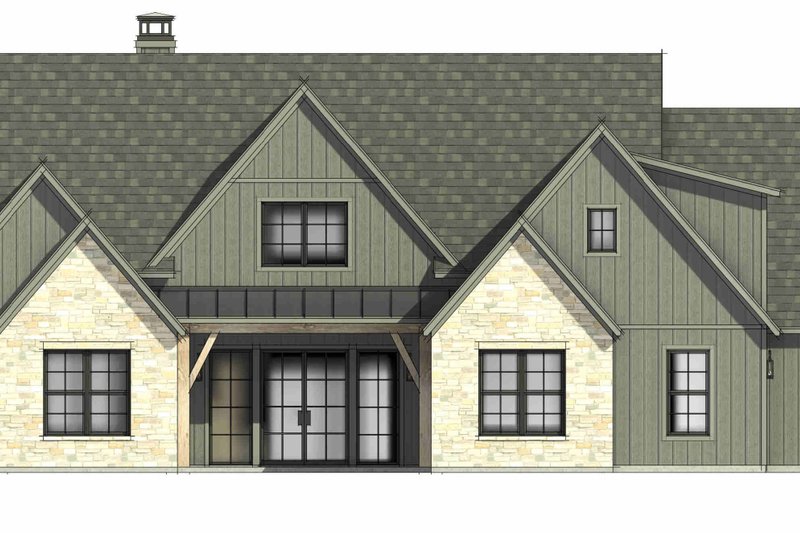 House Design - Exterior - Front Elevation 6 for Farmhouse House Plan #1096-141 - 4 bed, 3 bath