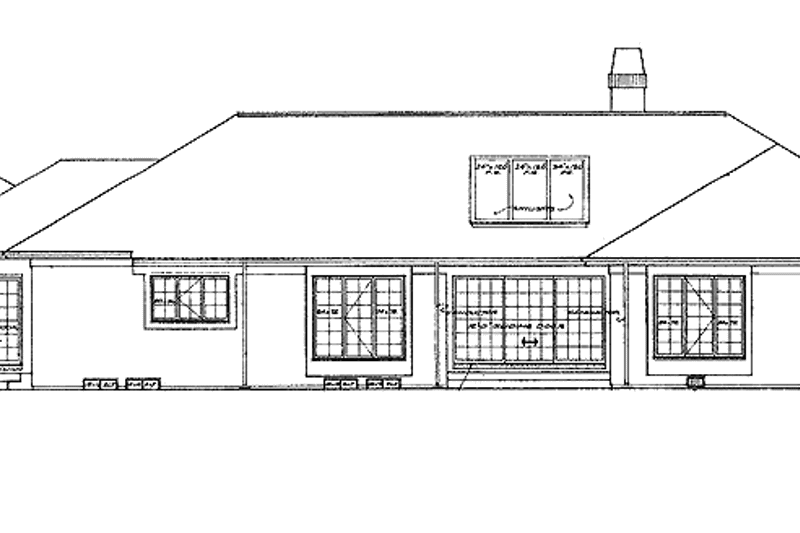 Home Plan - Exterior - Rear Elevation for Mediterranean House Plan #72-856 - 4 bed, 3.5 bath