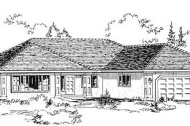 House Blueprint - European Exterior - Front Elevation Plan #18-8957