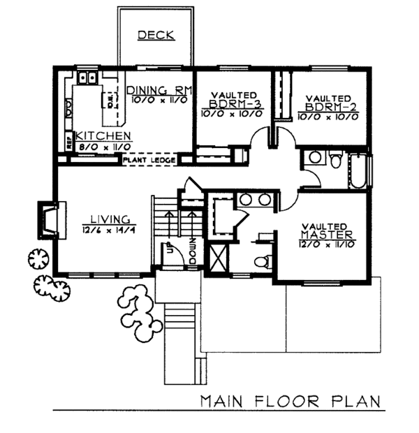 Home Plan - Contemporary Floor Plan - Main Floor Plan #100-507