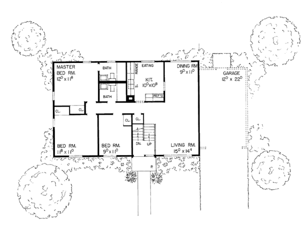 Home Plan - Colonial Floor Plan - Main Floor Plan #72-520
