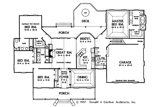 Floor Plan - Main Floor for Country House Plan #929-357 - 4 bed, 3 bath